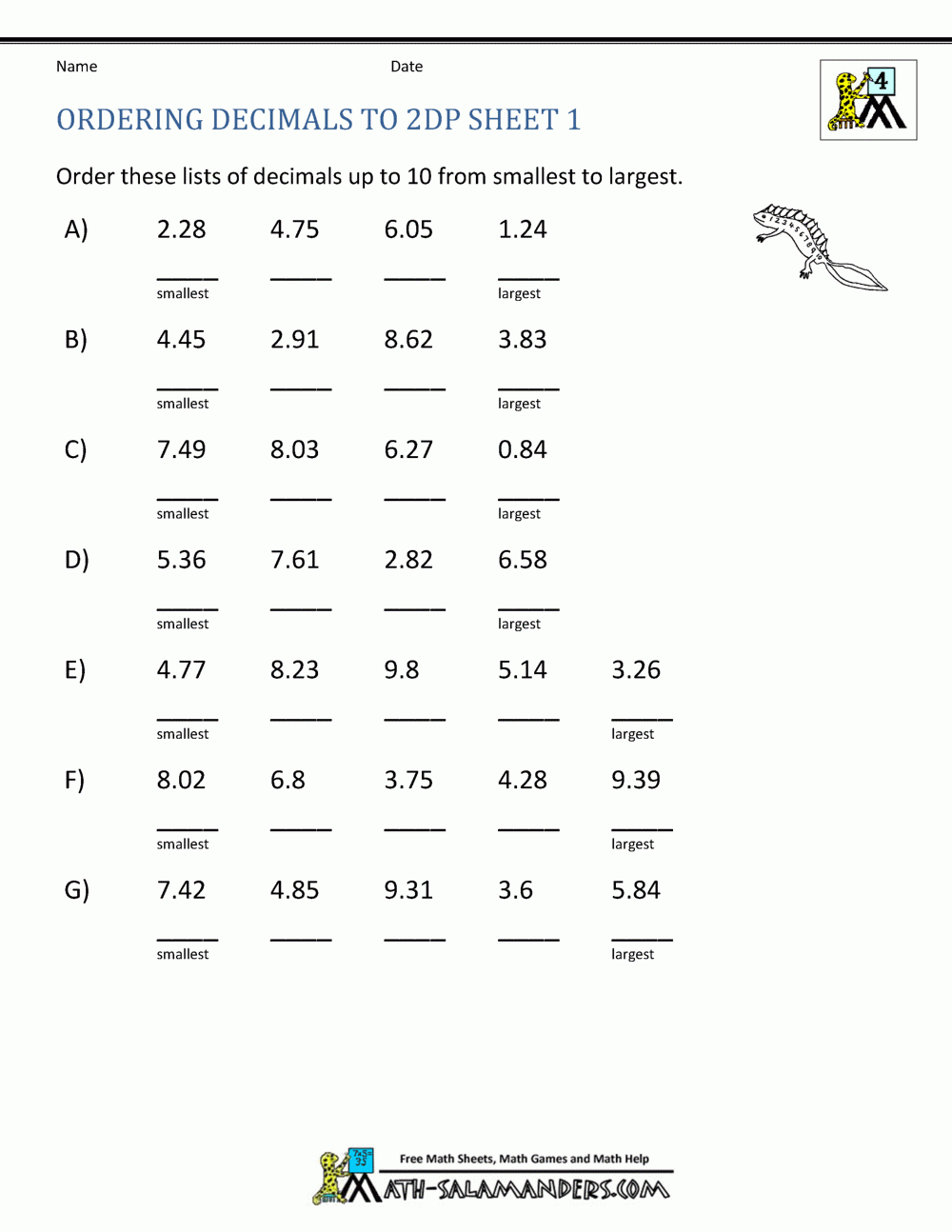 30 Decimals Worksheets Grade 4 Coo Worksheets