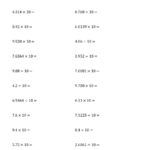 30 Dividing Decimals Worksheet Pdf Education Template