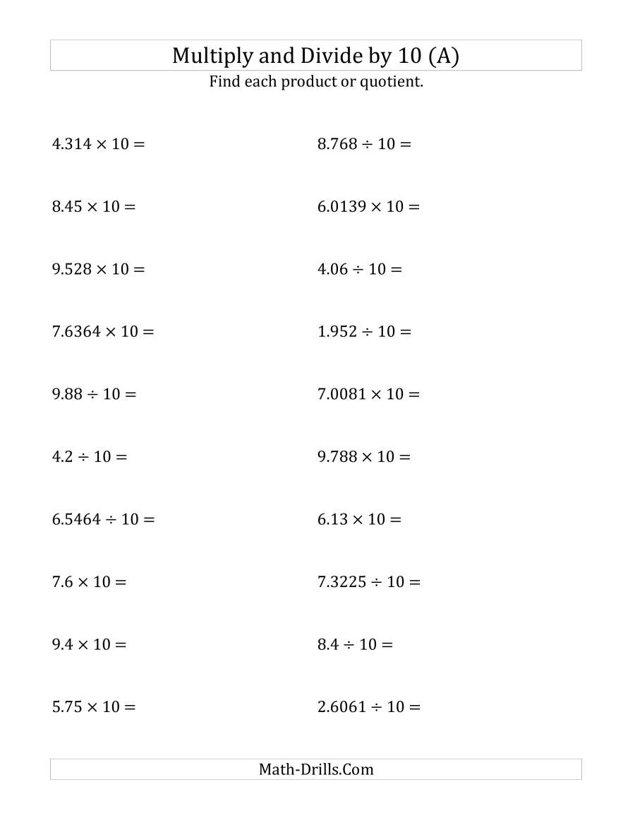 30 Dividing Decimals Worksheet Pdf Education Template