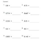 4th Grade Converting Decimals To Fractions Math Worksheet EduMonitor