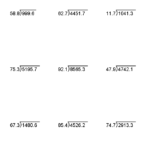 4th Grade Division Problems With Remainders