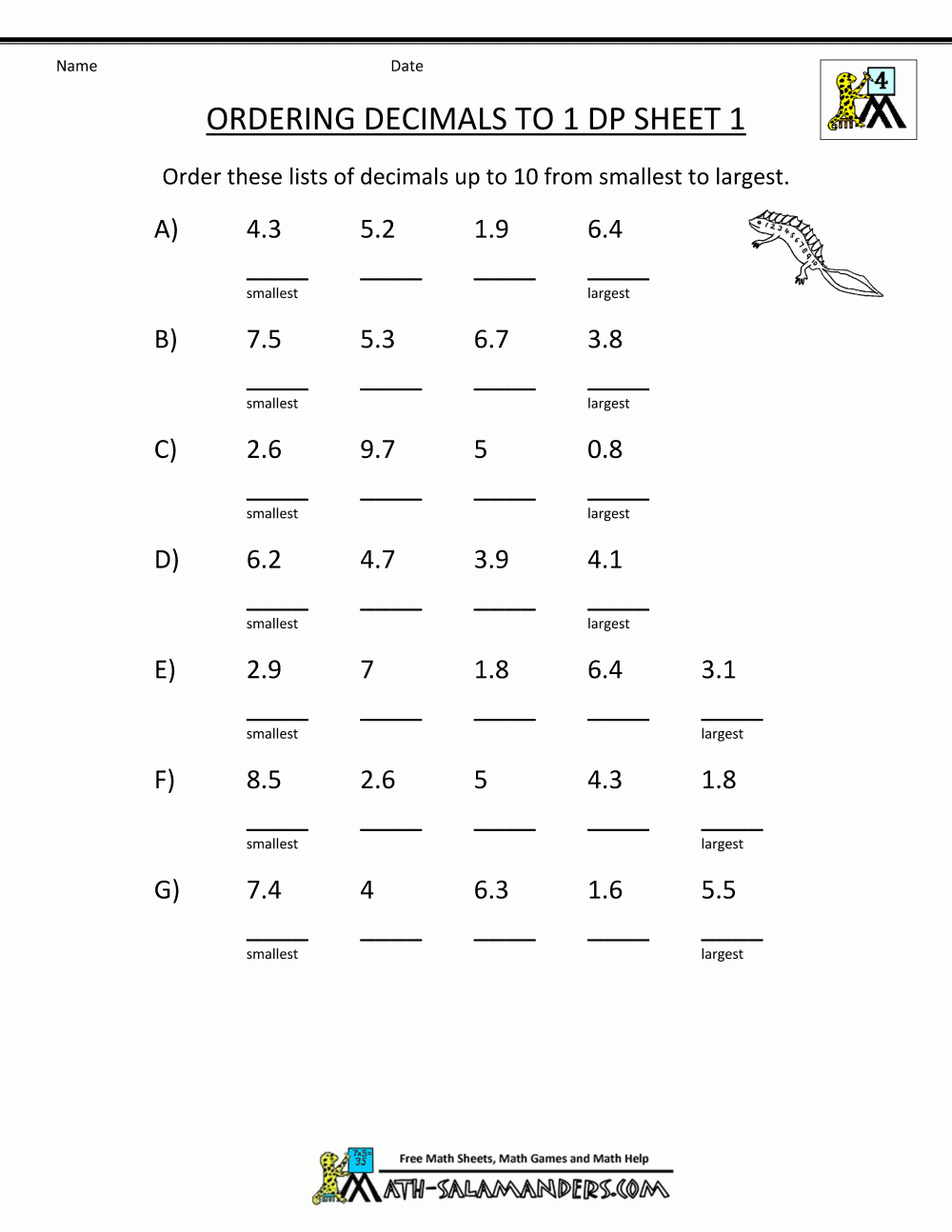 4th grade math ordering decimals 1dp 1 gif 1 000 1 294 Pixels 4th 