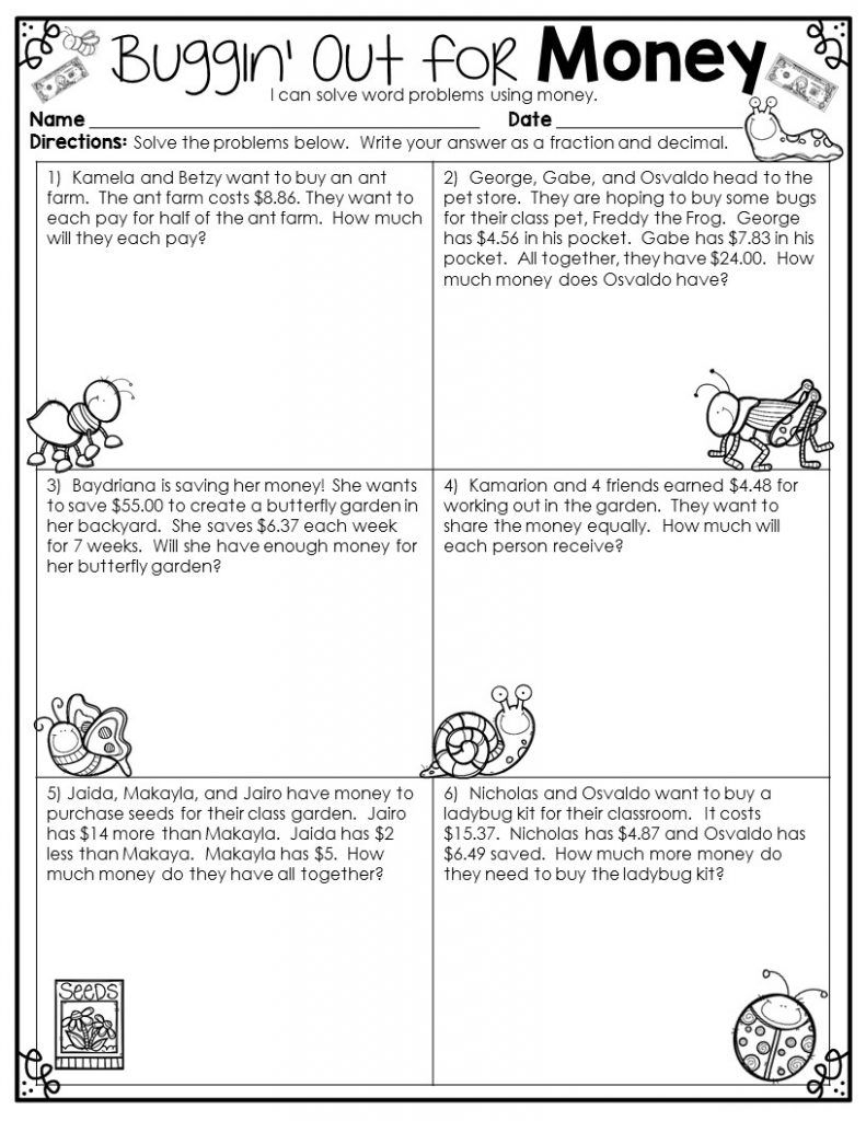 4th Grade Math Word Problems Best Coloring Pages For Kids Word
