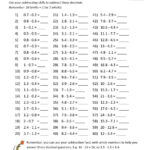 51 Printable Worksheets Adding And Subtracting Decimals Decimals