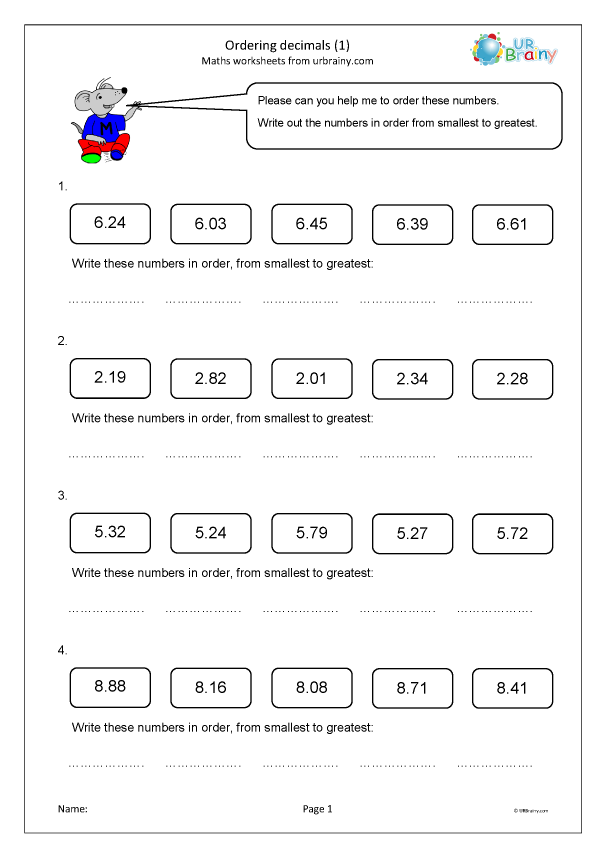 5th Grade Decimal Division