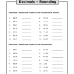 5Th Grade Math Worksheets For Rounding Decimals My Pet Sally