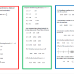 A Worksheet On Ordering Decimals 1 Teaching Resources