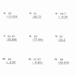 Add And Subtract Decimals 2 Worksheet