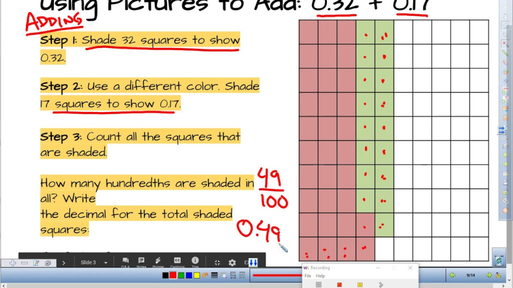 Adding And Subtracting Decimals With Models YouTube