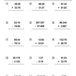 Adding And Subtracting Decimals Worksheets Math Monks