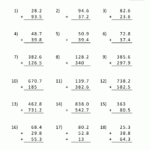 Adding And Subtracting Decimals Worksheets Pdf 5Th Grade Counting