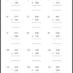 Adding And Subtracting Decimals Worksheets Pdf 7th Grade Askworksheet