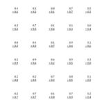 Adding Decimal Tenths With 0 Before The Decimal range 0 1 To 0 9 A