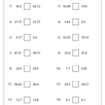 Adding Decimals Worksheet 4th Grade Thekidsworksheet