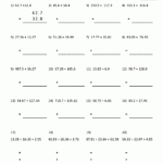 Adding Decimals Worksheet 5th Grade