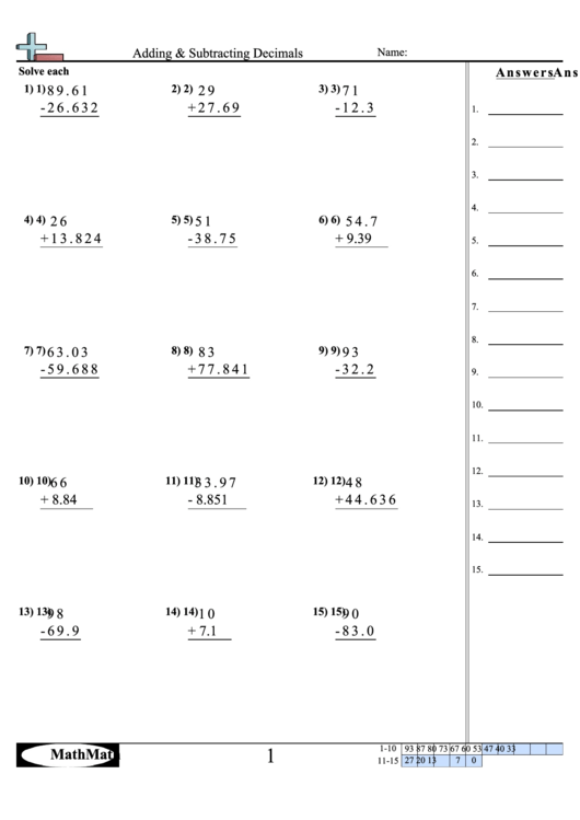 Adding Decimals Worksheet 5th Grade Writing Fractions As Decimals 