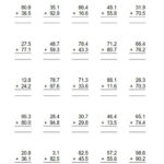 Adding Decimals Worksheet WorkSheets And Kindergarten