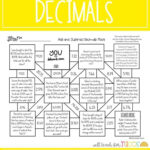 Addition And Subtraction Maze 3 4A Subtracting Decimals Addition And