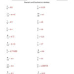 Awesome Printable Worksheets Converting Fractions To Decimals That You