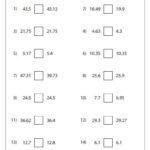 Comparing Decimals Standard Comparing Decimals Decimals Worksheets