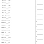 Comparing Decimals Thousandths Worksheet With Answer Key Printable