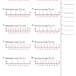 Comparing Fractions To Decimals With Number Line Worksheet Template