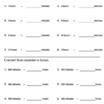 Conversion Between Hours And Minutes Worksheets Maths Paper Measurement Worksheets Worksheets