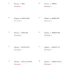 Converting Binary Numbers To Decimal Numbers A