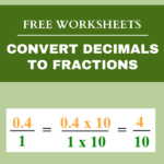 Converting Decimals To Fractions K5 Learning