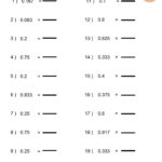 Converting Decimals To Fractions Worksheet