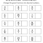 Converting Fractions To From Decimals Worksheets Math Monks