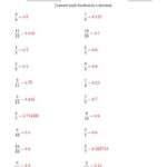 Converting Fractions To Terminating And Repeating Decimals A