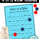 Decimal Comparison Four In A Row Games Decimals Decimal Games Math