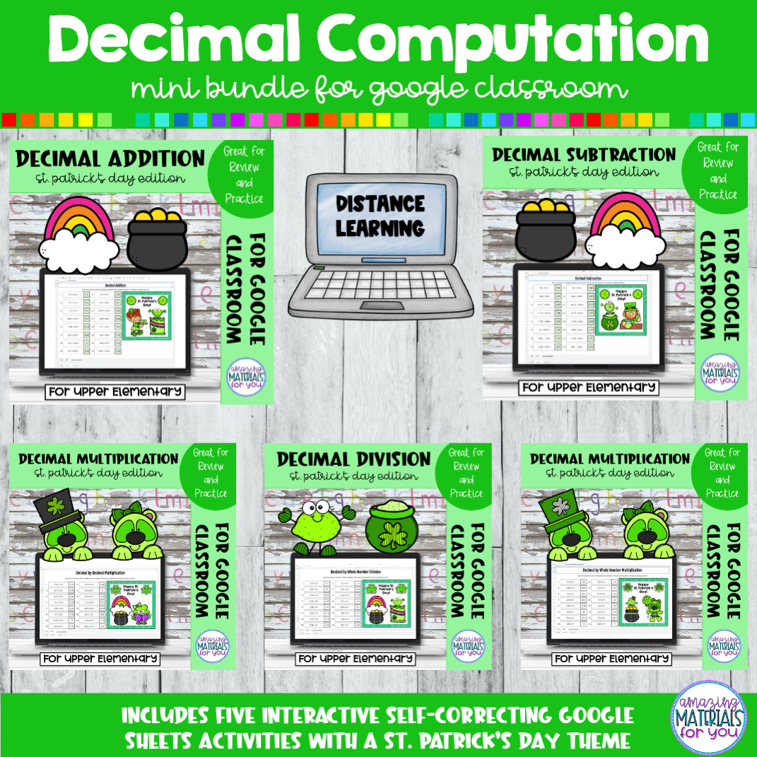 Decimal Computation BUNDLE St Patricks In 2021 Decimals Addition 