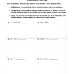 Decimal Computation Mixed Review Worksheet