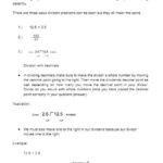 Decimal Division Worksheet Grade 7 with Answer Key