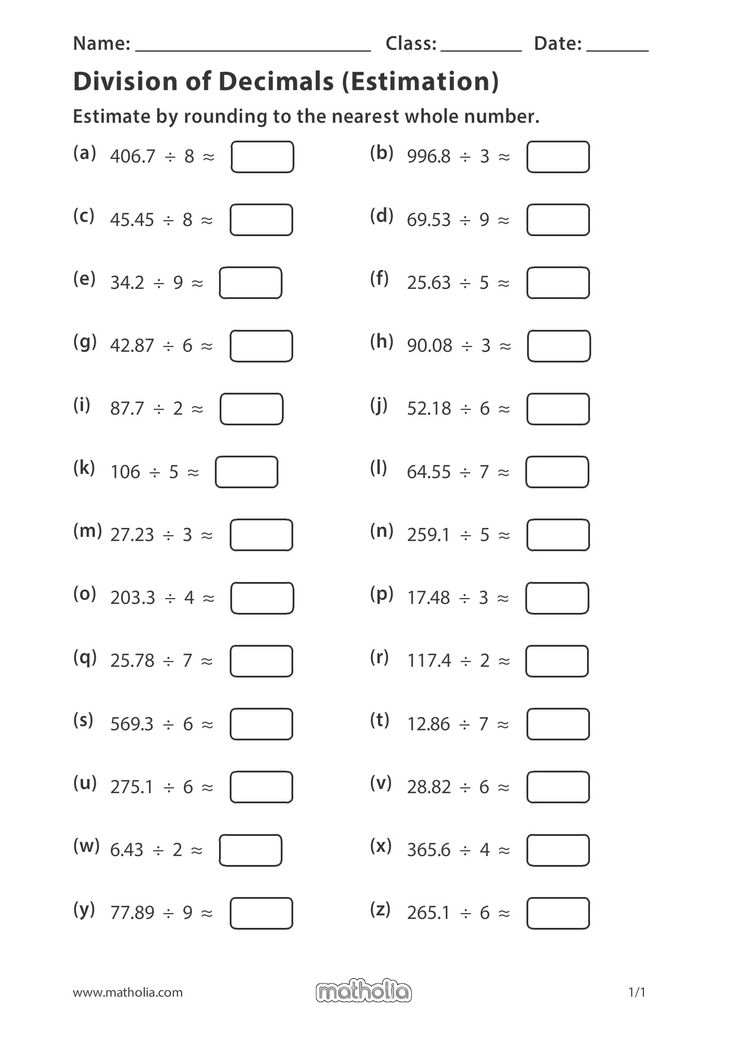 Decimal Division Worksheets Grade 6 Tomas Blog