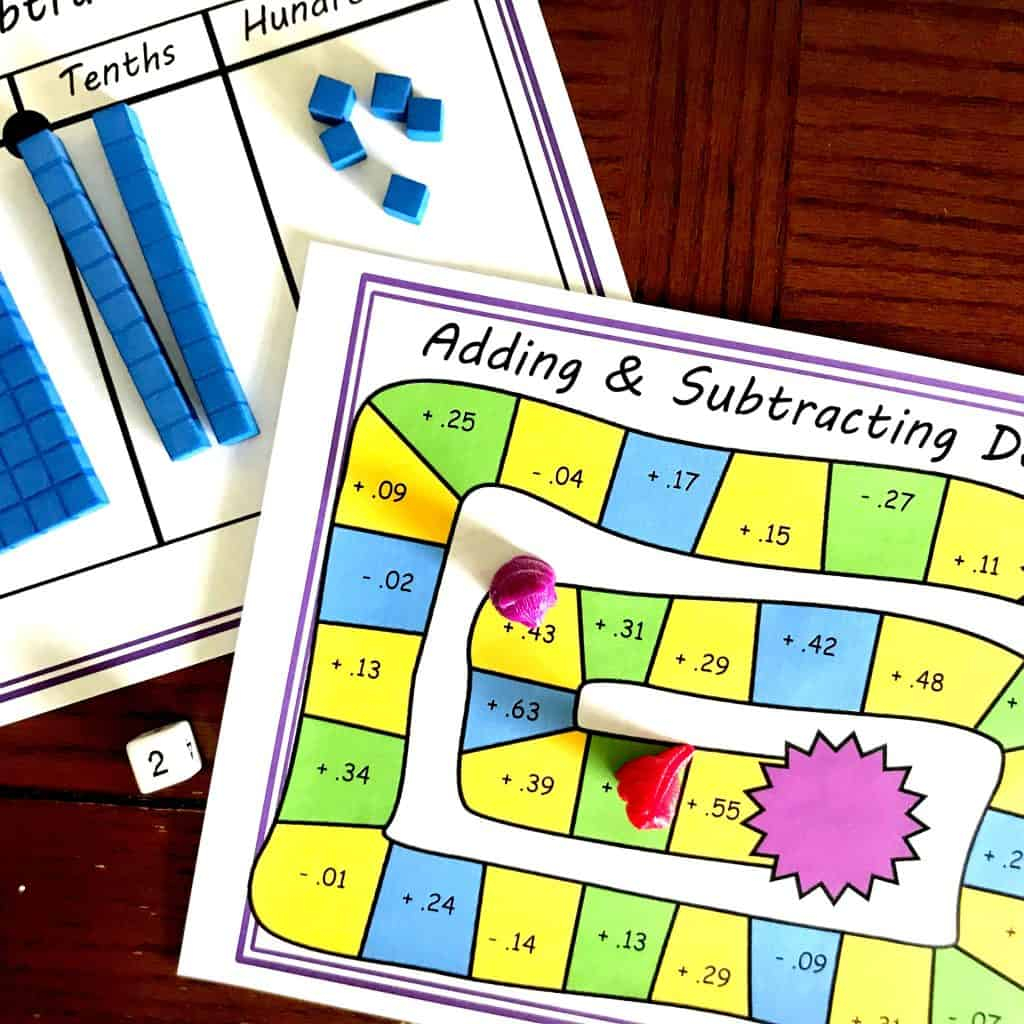 Decimal Games For 4th Grade Printable Decimals Printable Decimal 