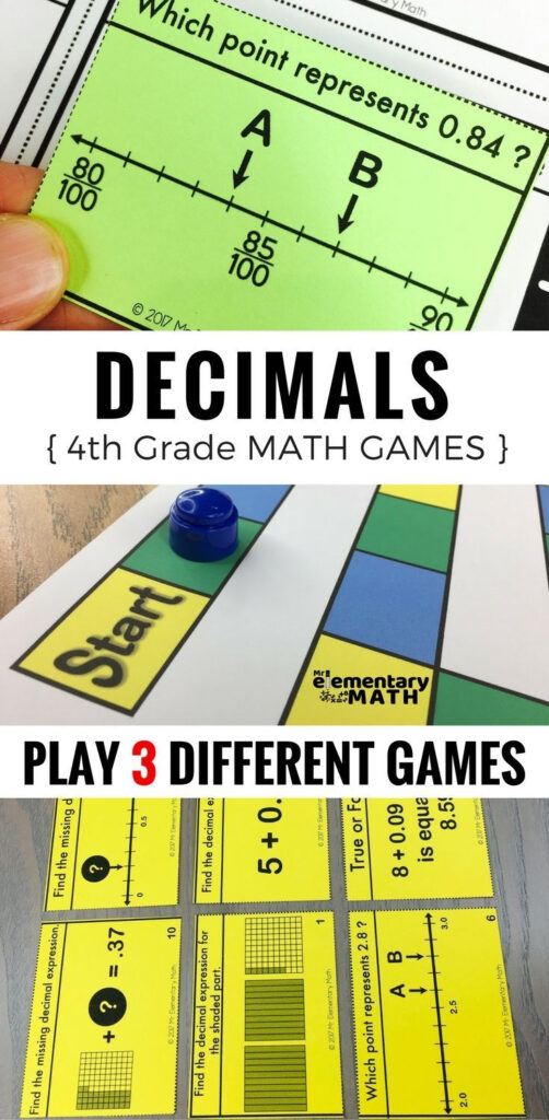 Decimal Games For Your 4th Grade Students Are A Fun Alternative To 