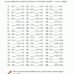 Decimal Math Worksheets Addition