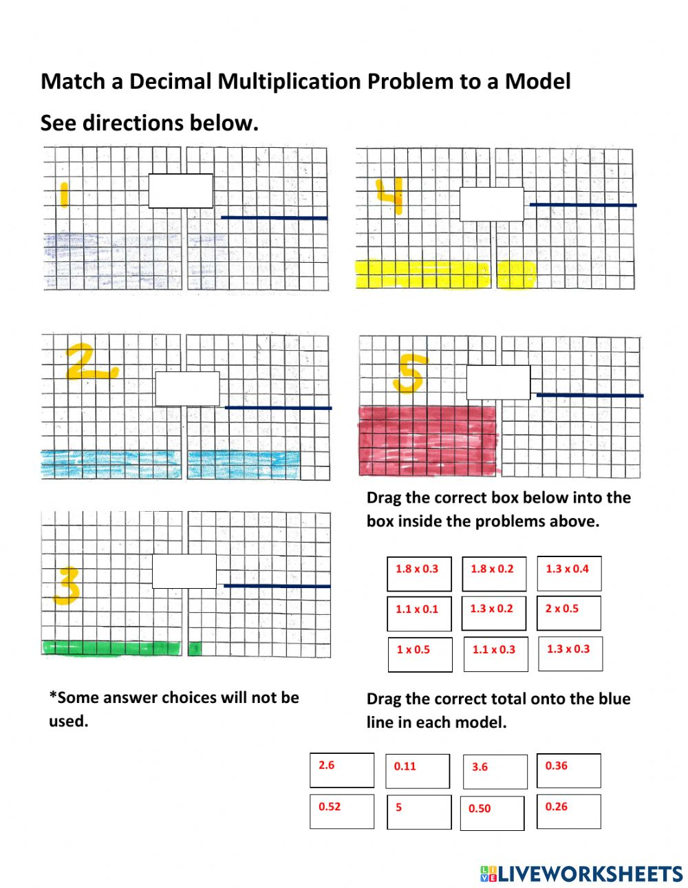 Decimal Models 4th Grade Math Worksheet Greatschools Multiply 