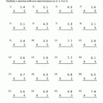 Decimal Multiplication Worksheets 5th Grade