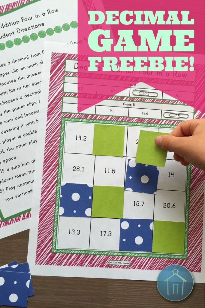 Decimal Operations Game FREEBIE Decimal Operations Math Projects 