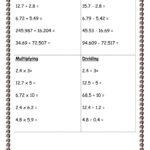 Decimal Operations Worksheet Homeschooldressagecom Socialwebrowsing