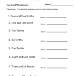 Decimal Practice Worksheet Worksheets Worksheets