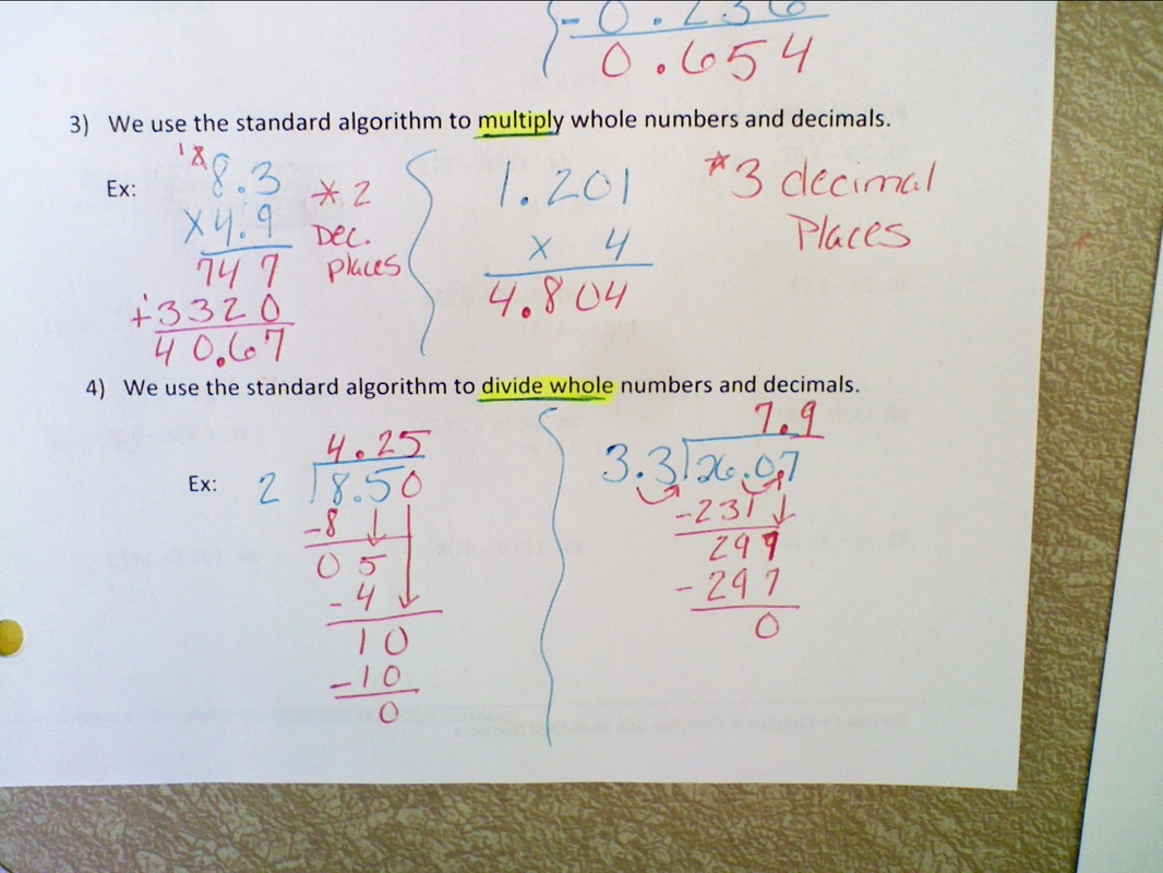 Decimal Review Packet Welcome To 6th Grade Math 