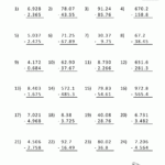 Decimal Subtraction Worksheets