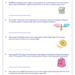 Decimal Word Problems Worksheets