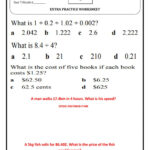 Decimals Grade6 Worksheet