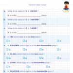 Decimals Worksheets For Grade 5 With Answers Understanding Of The